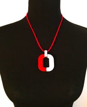 Load image into Gallery viewer, Red/White Medium Pendant (with cotton string)