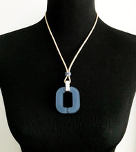Load image into Gallery viewer, Smoky Blue Medium Pendant (with cotton string)